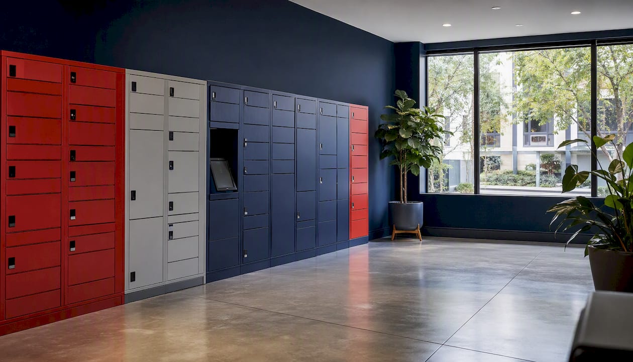 Organized multifamily package locker room