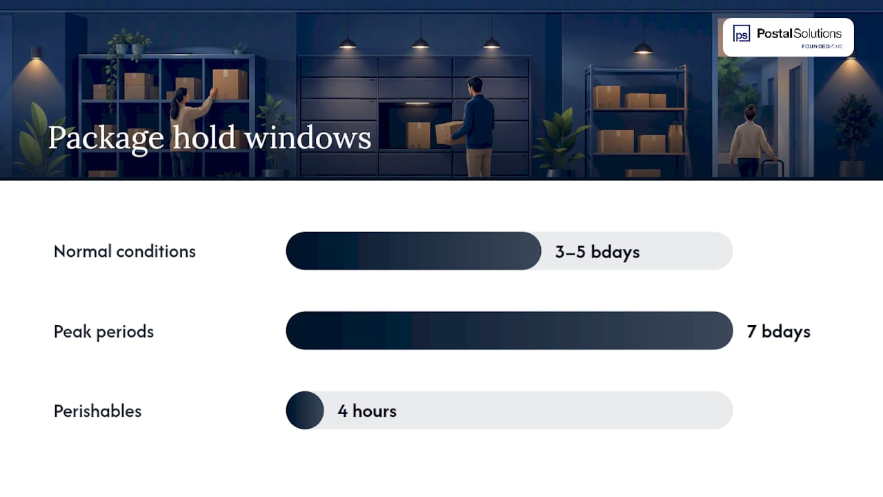 How long should you hold packages before returning them? — overview diagram