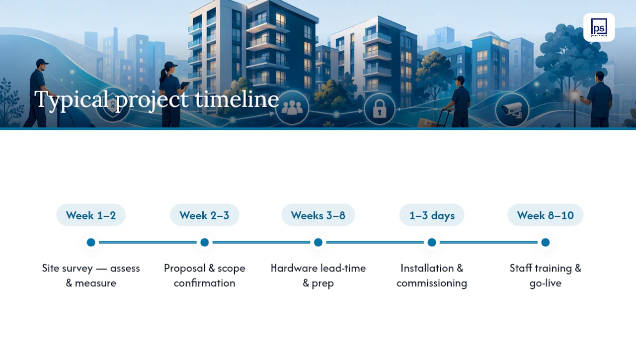 What does a typical project timeline look like? — overview diagram