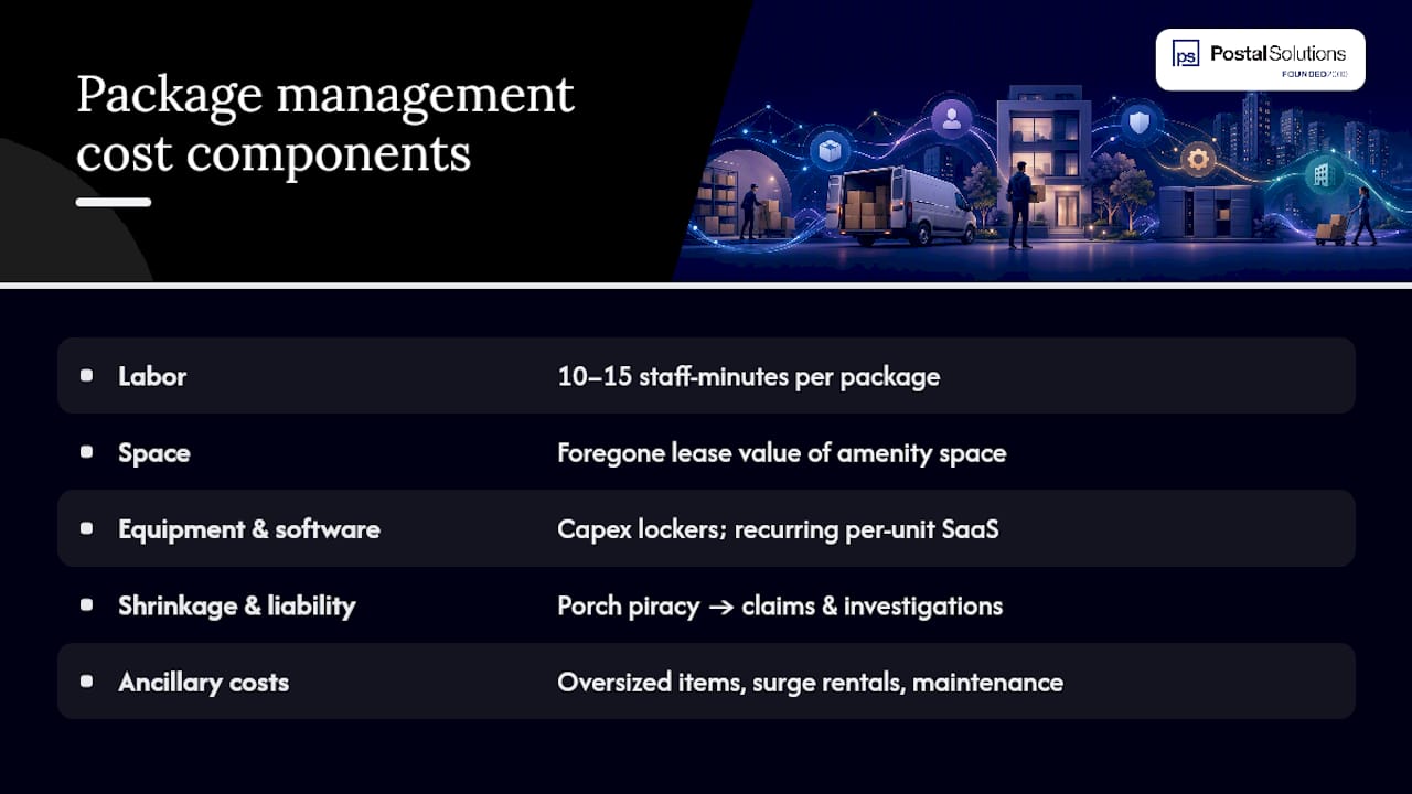 What package management cost actually includes, line by line — overview diagram