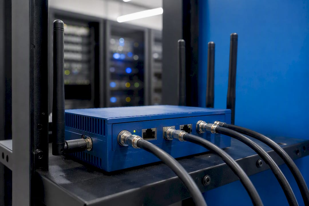 Cellular network gateway cables in equipment room