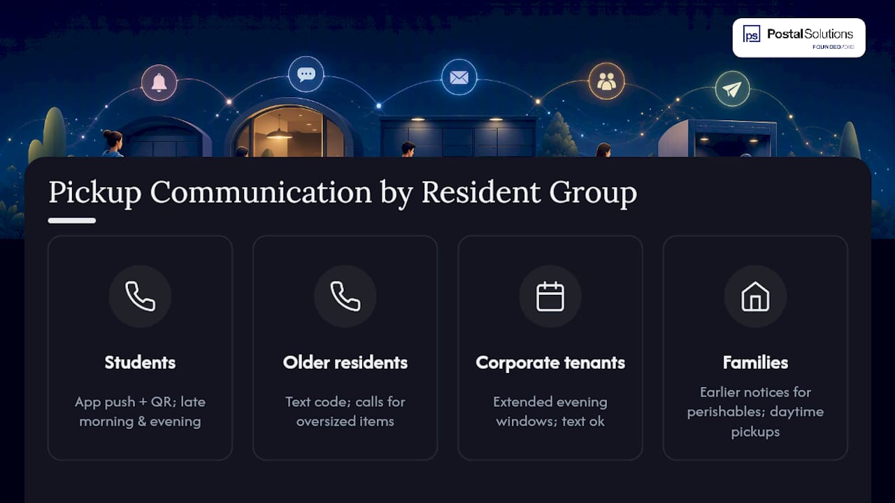 Diagram of resident groups and notification preferences