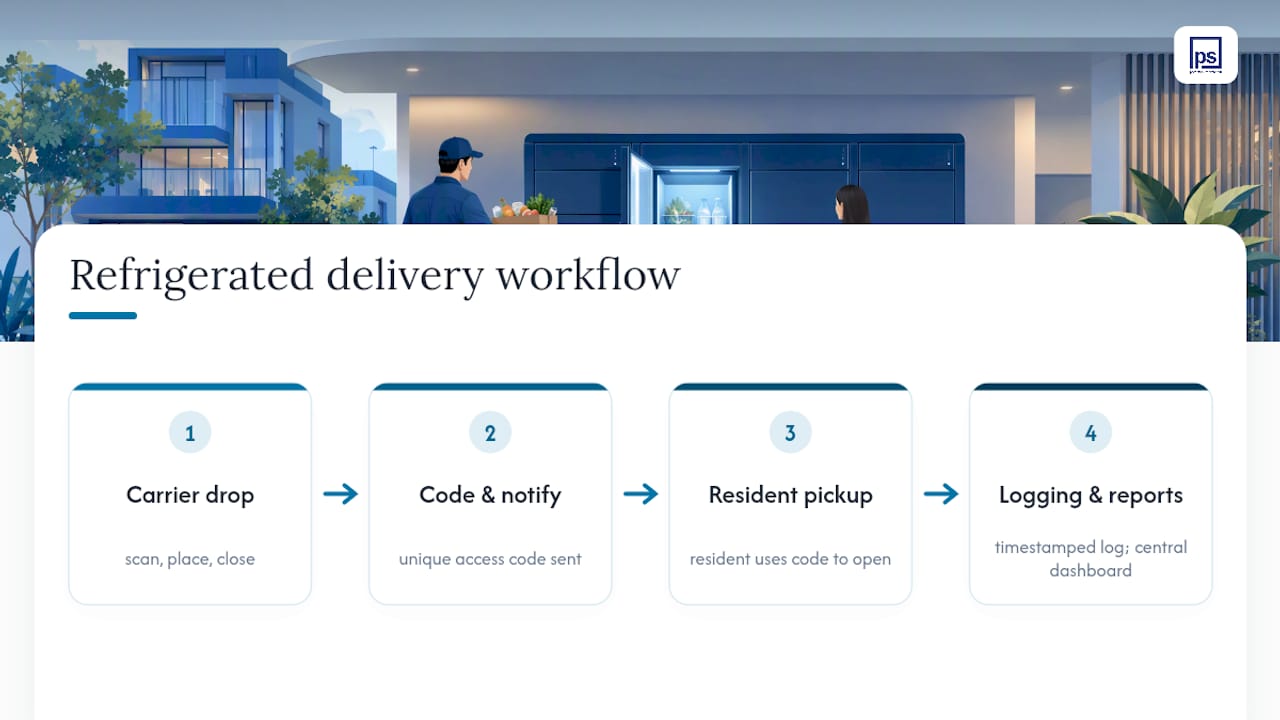 Refrigerated locker delivery workflow