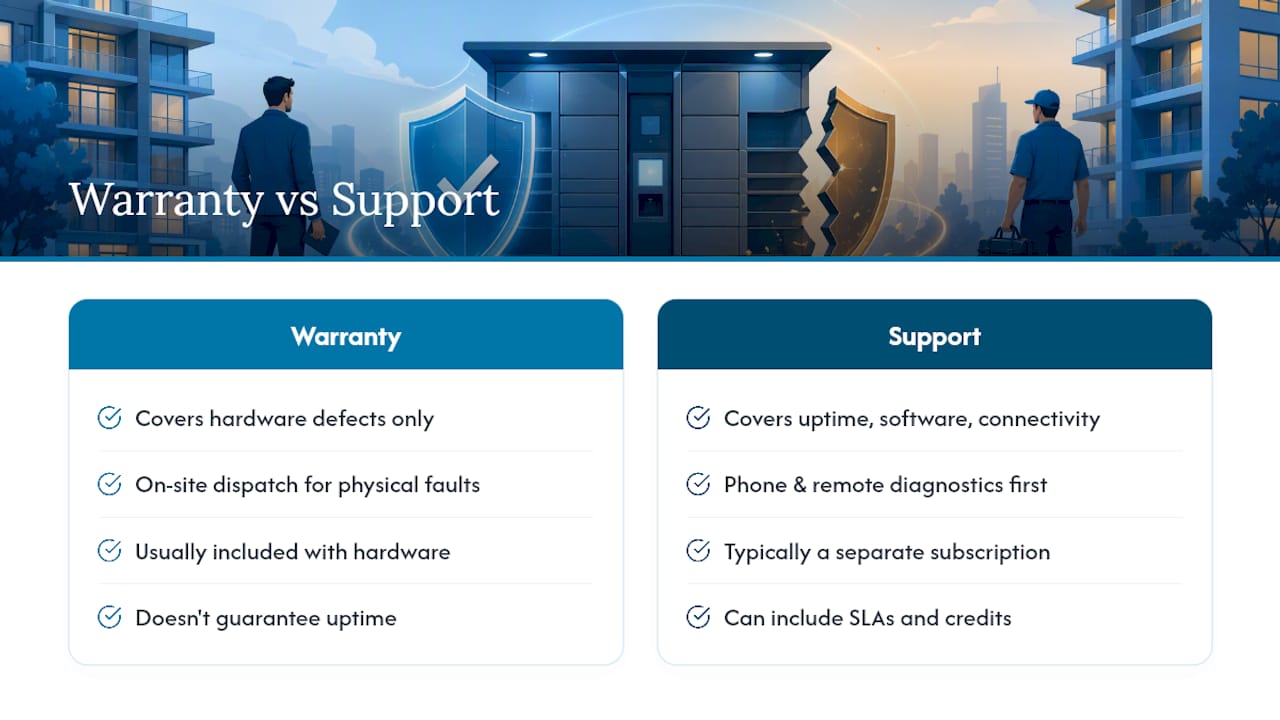 Warranty vs. Support: What's the Real Difference? — overview diagram
