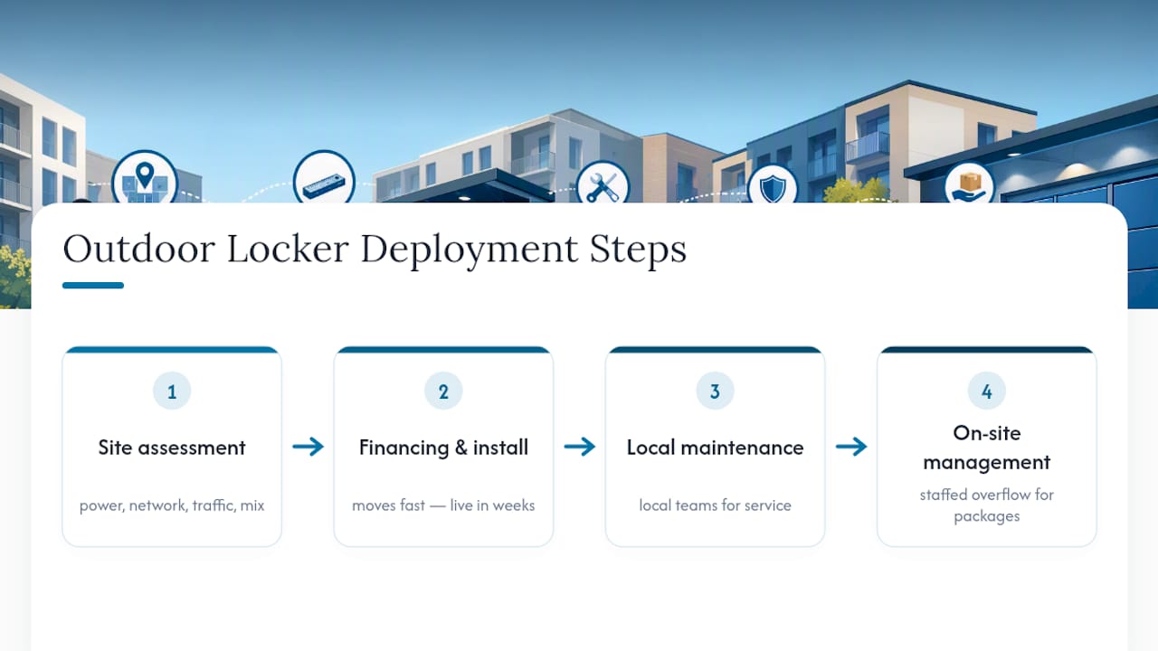 How Locker Solutions Handles Outdoor Deployments — overview diagram