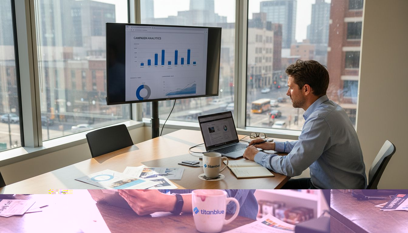 Store owner selecting ad platforms for retail