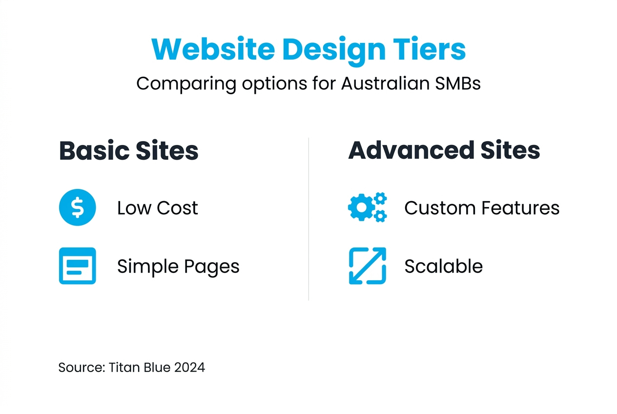 Infographic comparing website design options