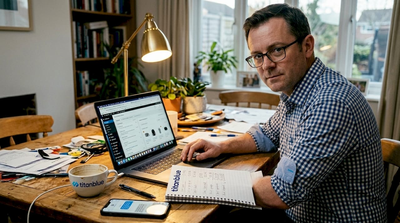 SMB owner comparing ecommerce platforms online