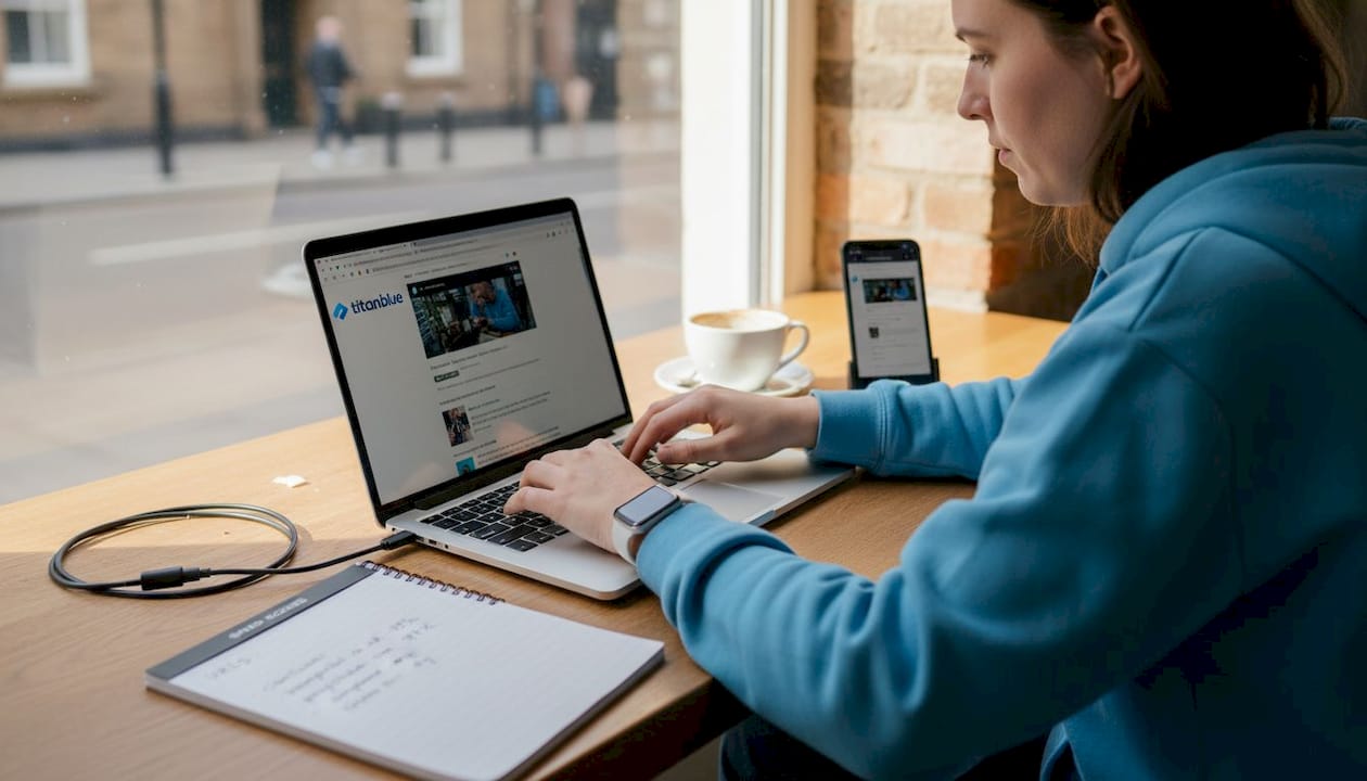 Developer checking website speed on devices