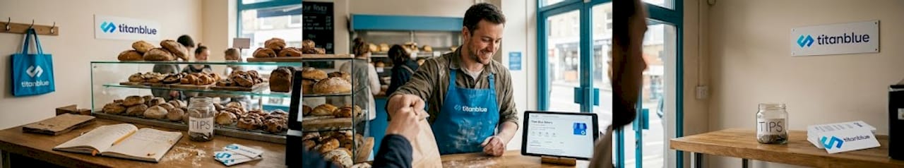 Bakery owner engages with local customers