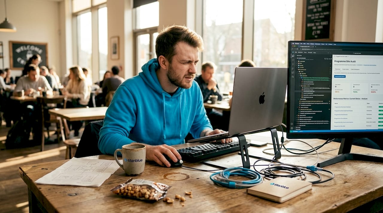Web developer reviewing crawl audit workspace