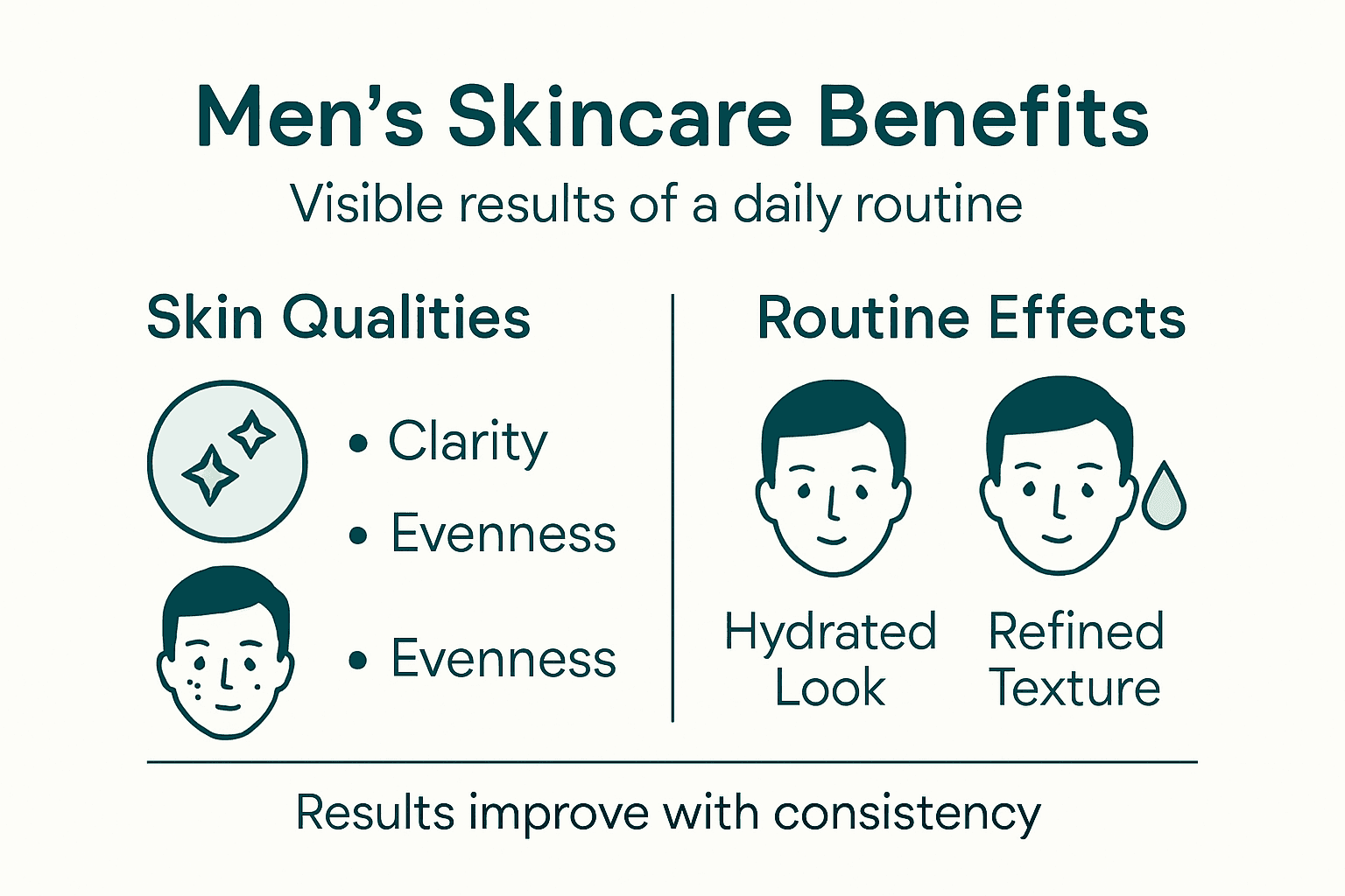 Infographic showing men’s skincare changes
