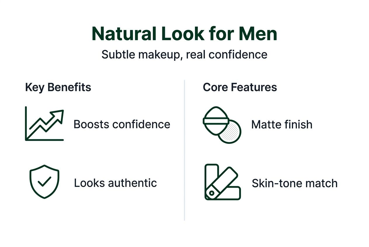 Infographic showing reasons for natural look in men