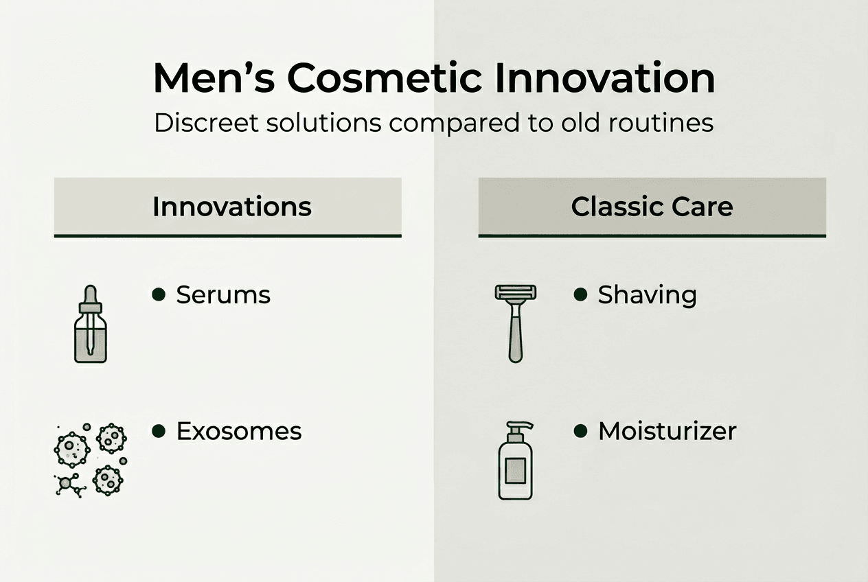Infographic comparing discreet innovation and classic grooming