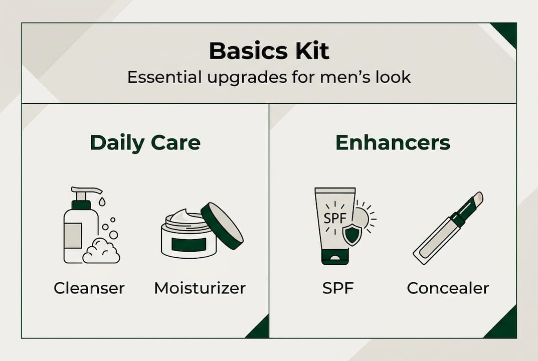 Infographic of men’s skincare essentials