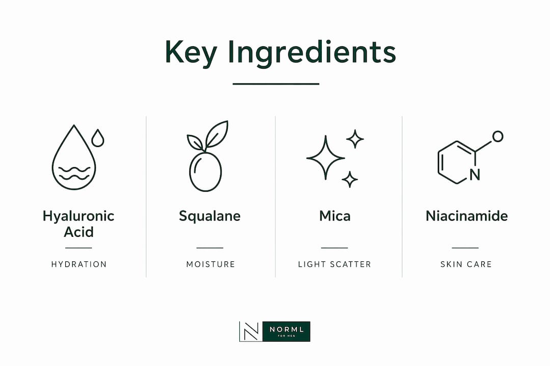 Infographic of natural concealer key ingredients