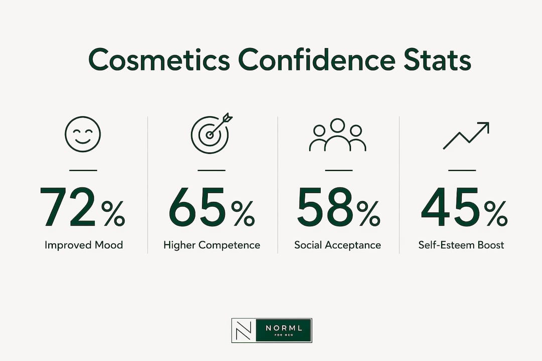 Infographic showing cosmetic confidence statistics