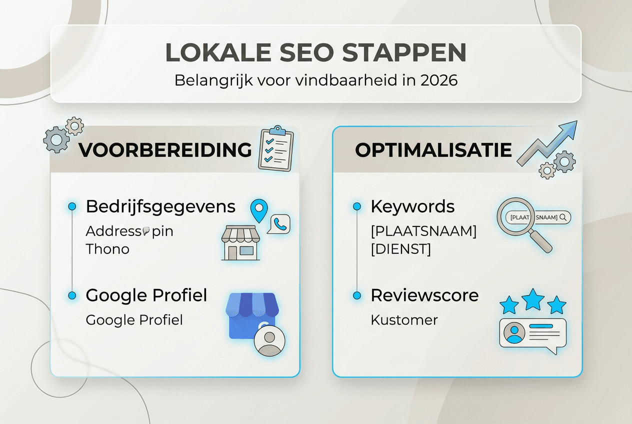 Overzicht: praktische stappen voor lokale SEO voor ondernemers