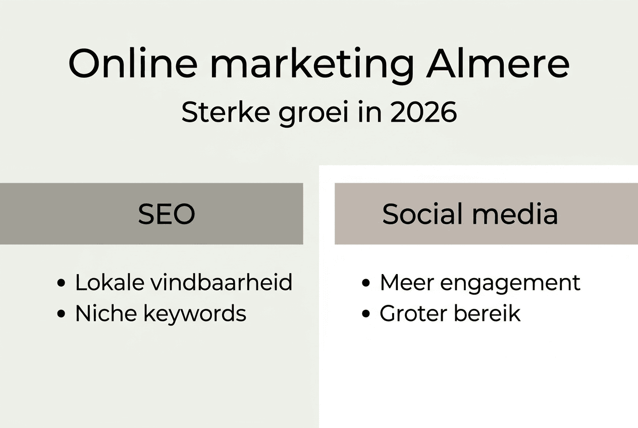 Infographic: online marketing in Almere – SEO en social media op een rij
