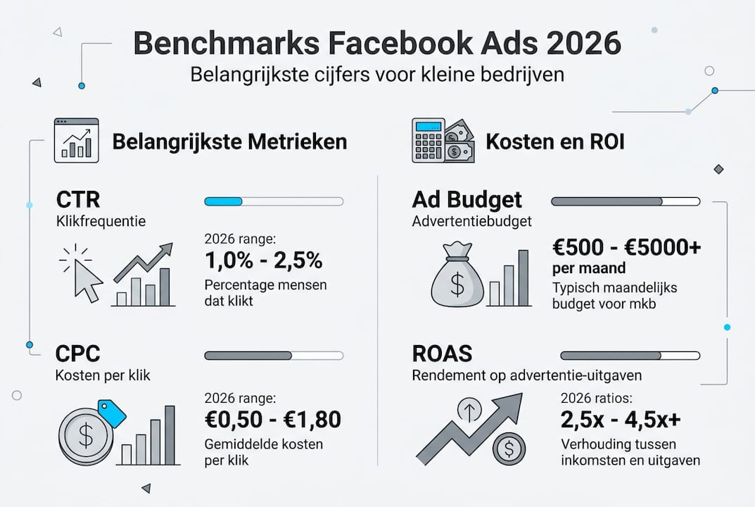 Infographic: Wat kosten Facebook Ads voor het mkb? Belangrijke benchmarks op een rij