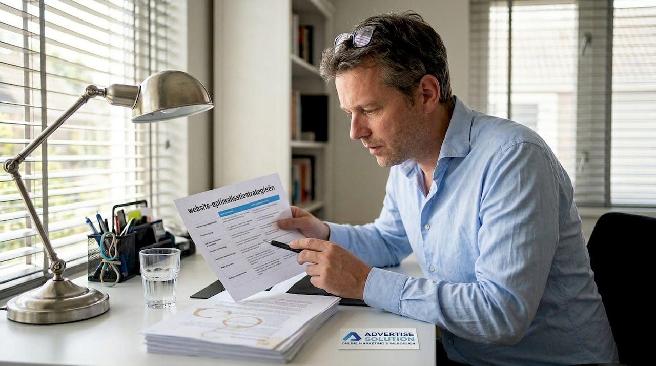 Man bekijkt hoe hij de website beter kan laten presteren