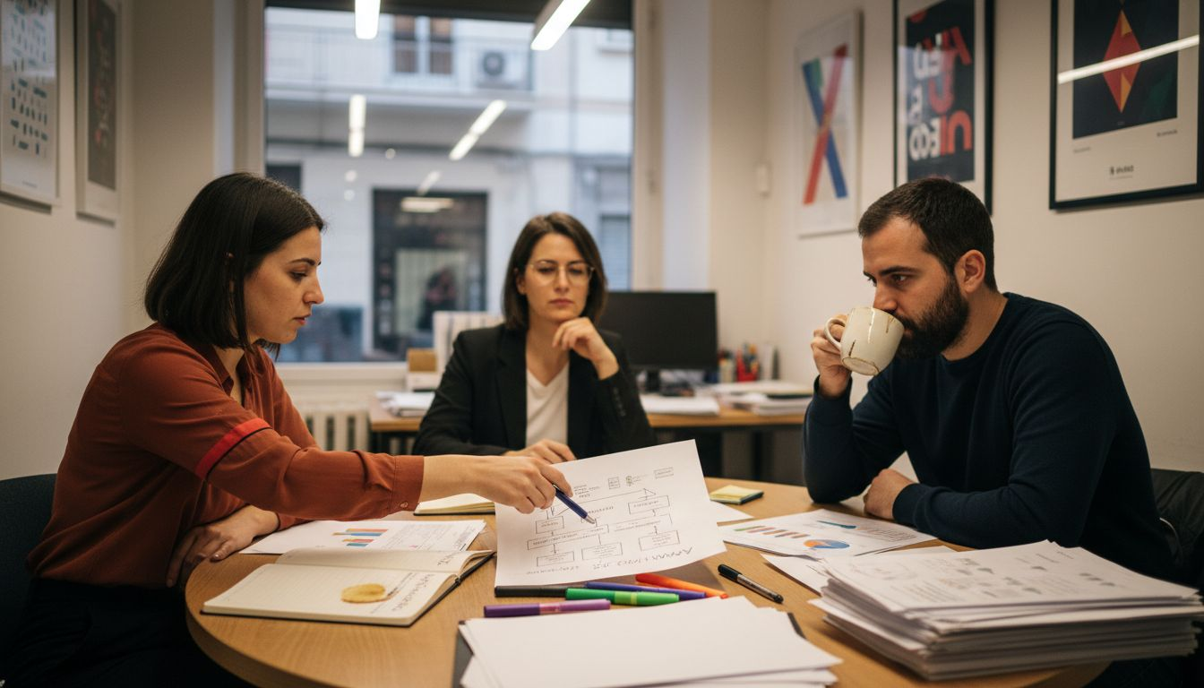 Η ομάδα μελετάει προσεκτικά τα έντυπα μοντέλα αναγνωρισιμότητας του brand, αναζητώντας τρόπους να ενισχύσει την παρουσία του στην αγορά.