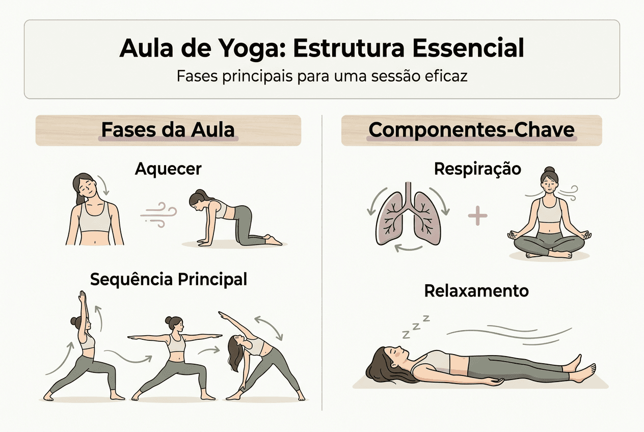 Como preparar aula de yoga Infográfico: como organizar passo a passo