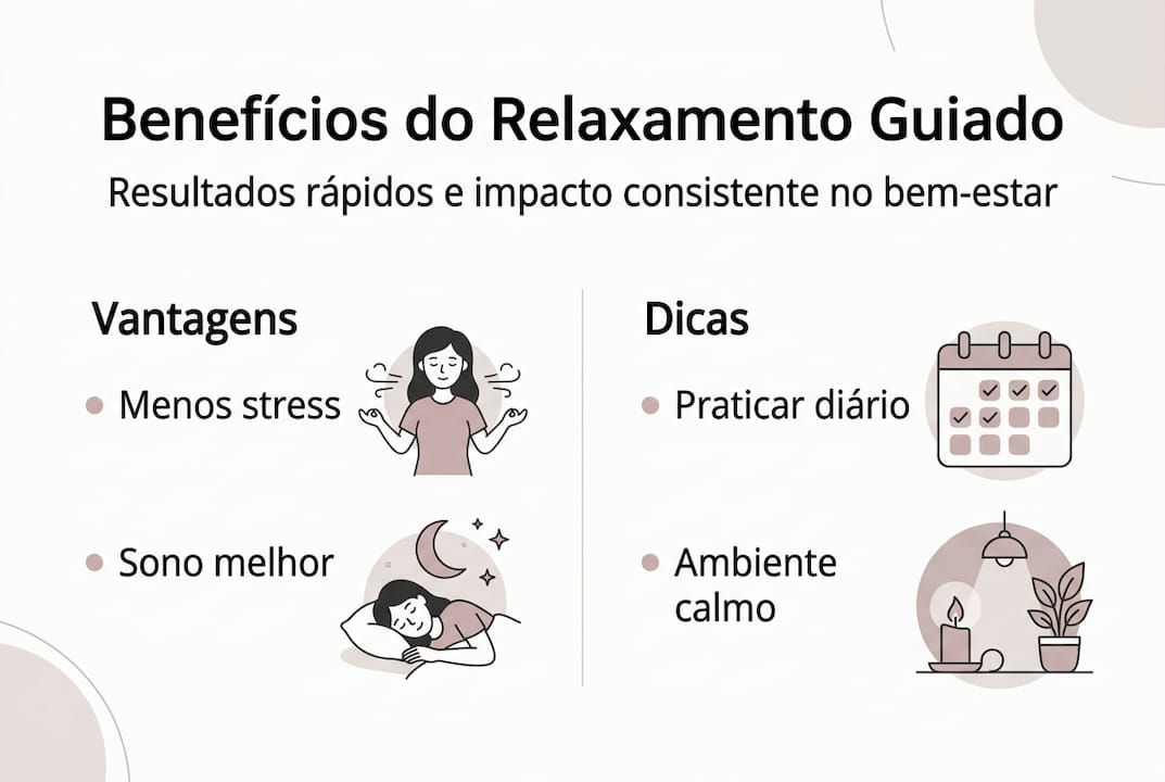 Infográfico: Descubra as vantagens do relaxamento guiado