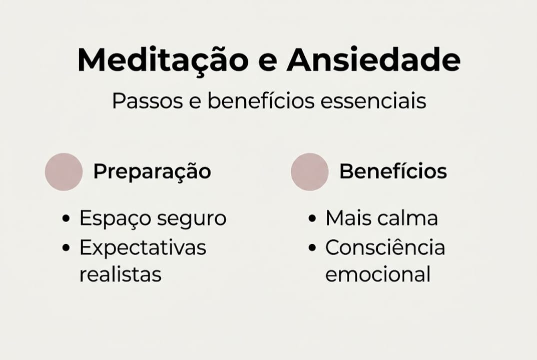 Guia visual sobre como a meditação pode ajudar a gerir a ansiedade