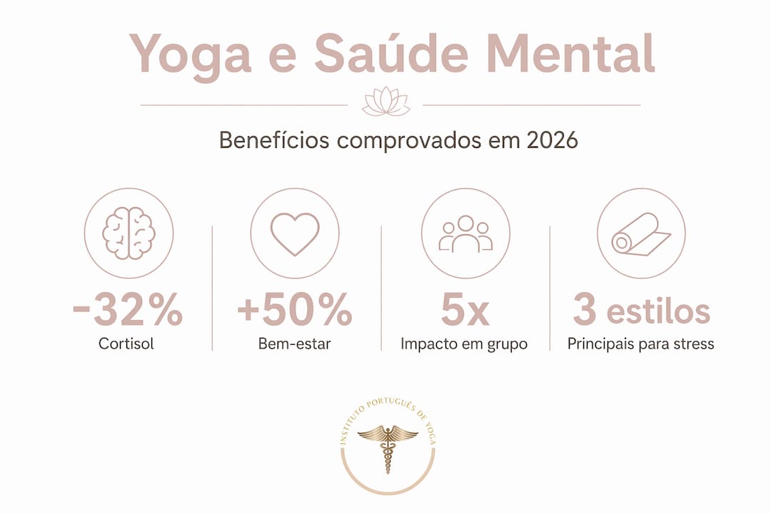 Infográfico: os números que comprovam como o yoga pode melhorar a saúde mental