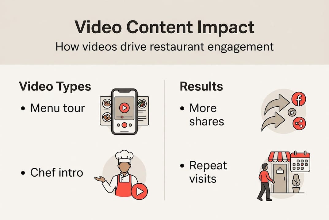 Infographie des types de vidéos et résultats d'engagement