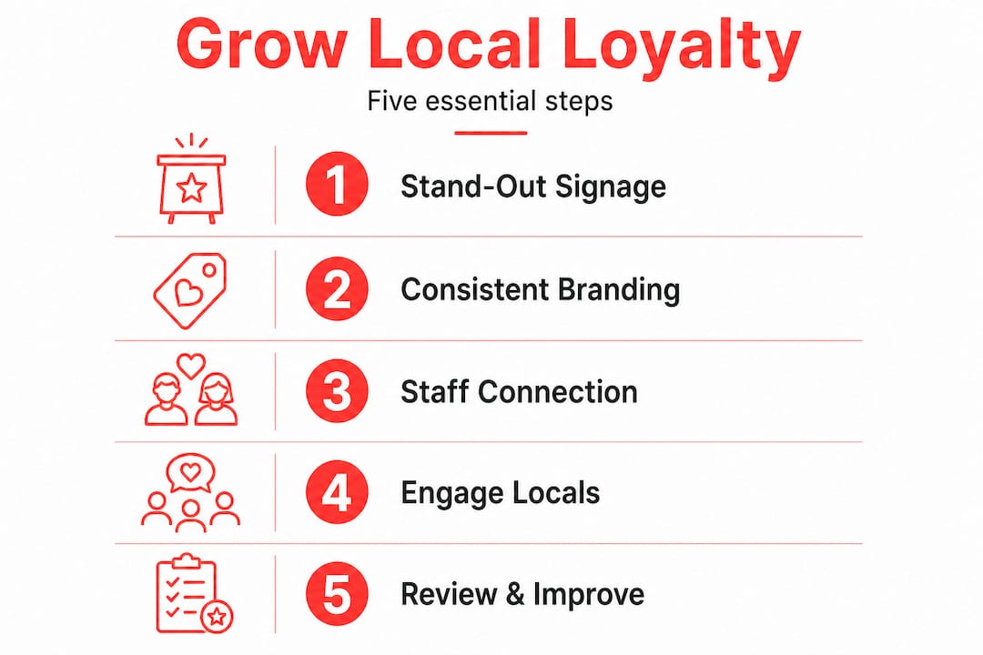 Infographic of five steps to grow diner loyalty