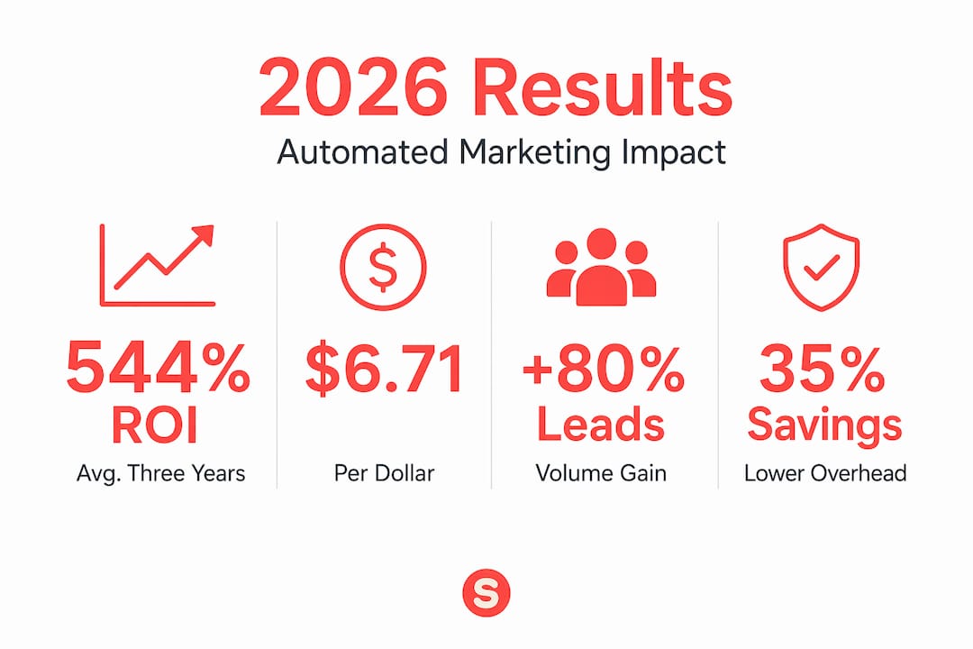 Infographic showing 2026 automated marketing results
