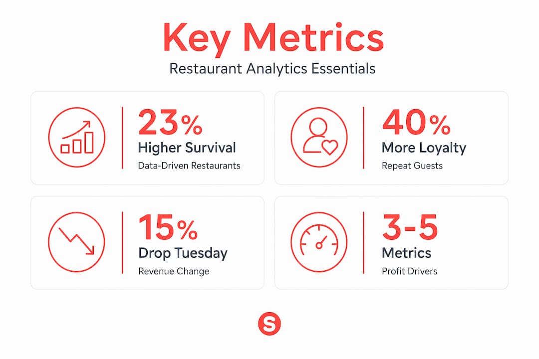 Infographie présentant les indicateurs clés d'un restaurant