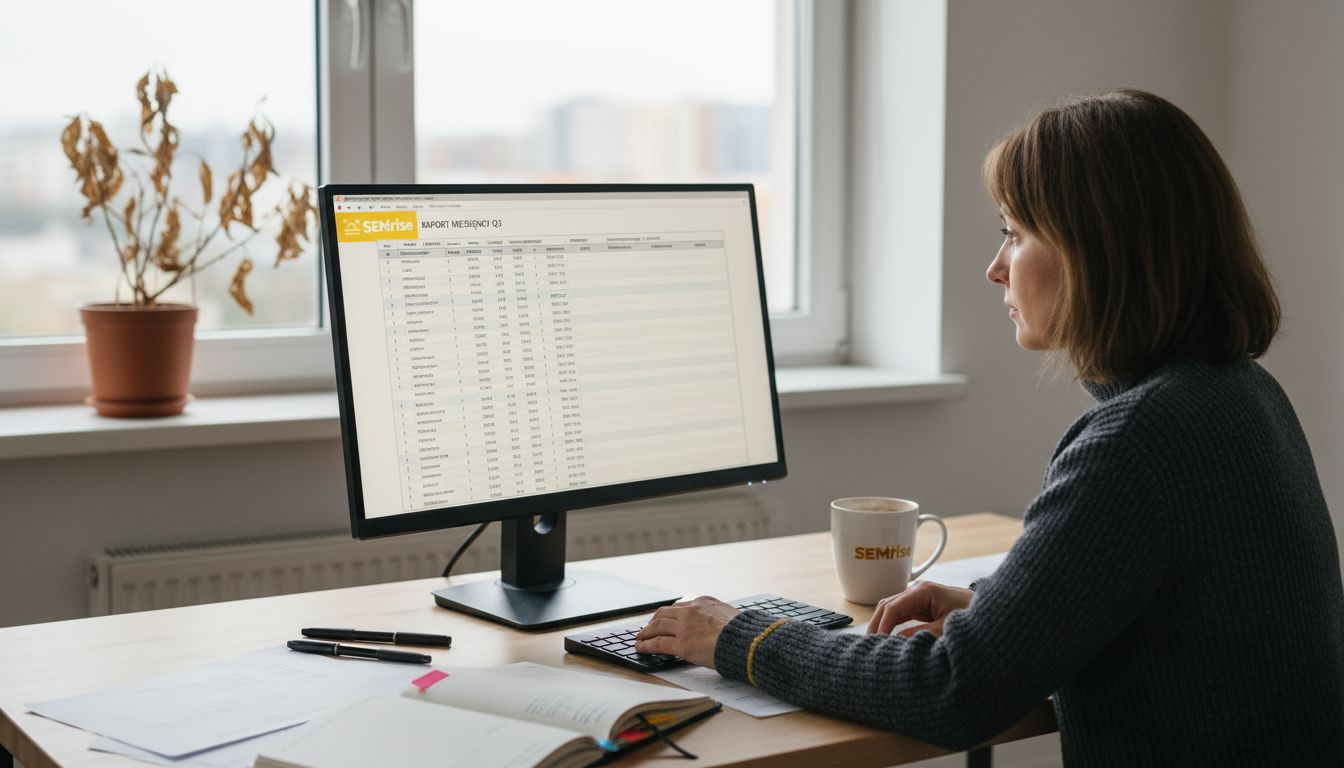 Kobieta przegląda i ocenia wyniki kampanii Google Ads, wyciągając wnioski na przyszłość.