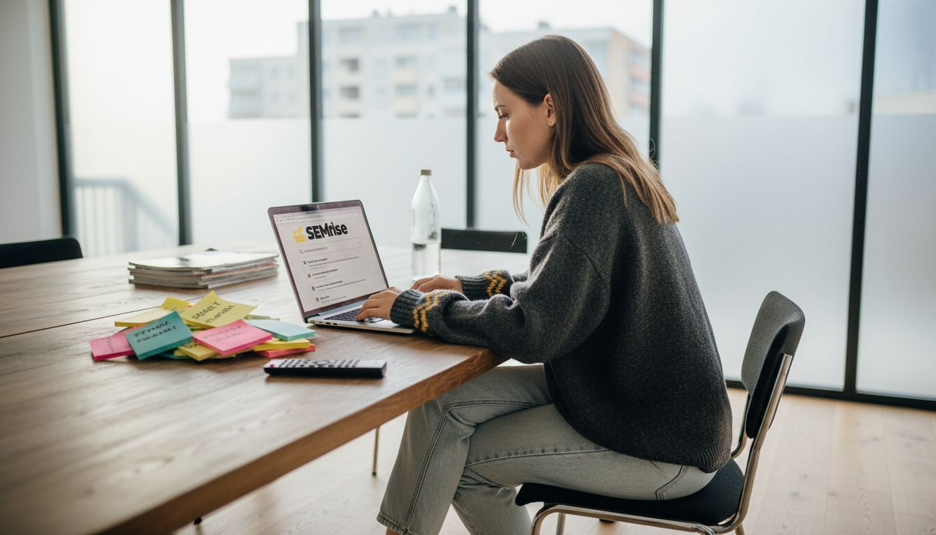 Specjalista ds. konsultingu analizuje wyniki wyszukiwania generowane przez sztuczną inteligencję.