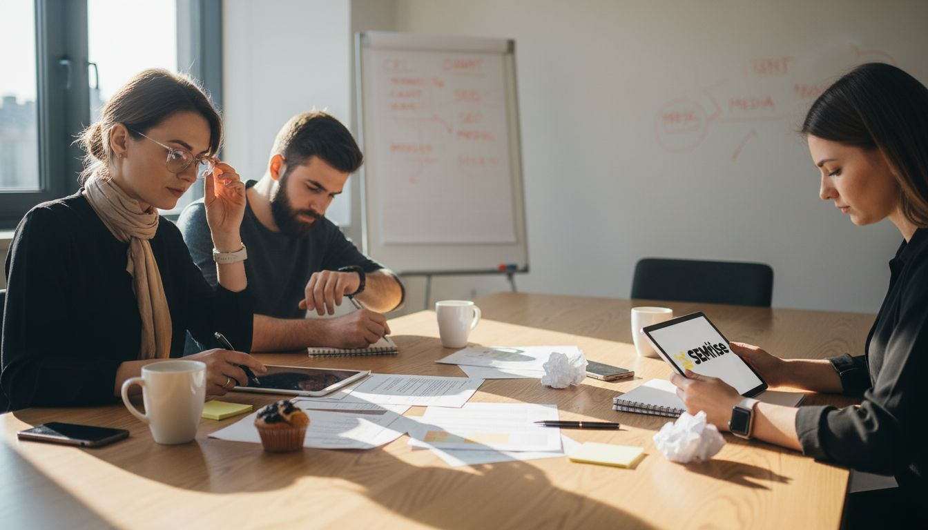 Zespół opracowuje strategię kampanii cyfrowej