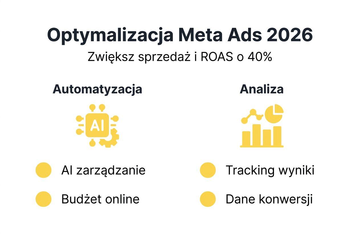 Grafika przedstawiająca najważniejsze aspekty reklamy w Meta