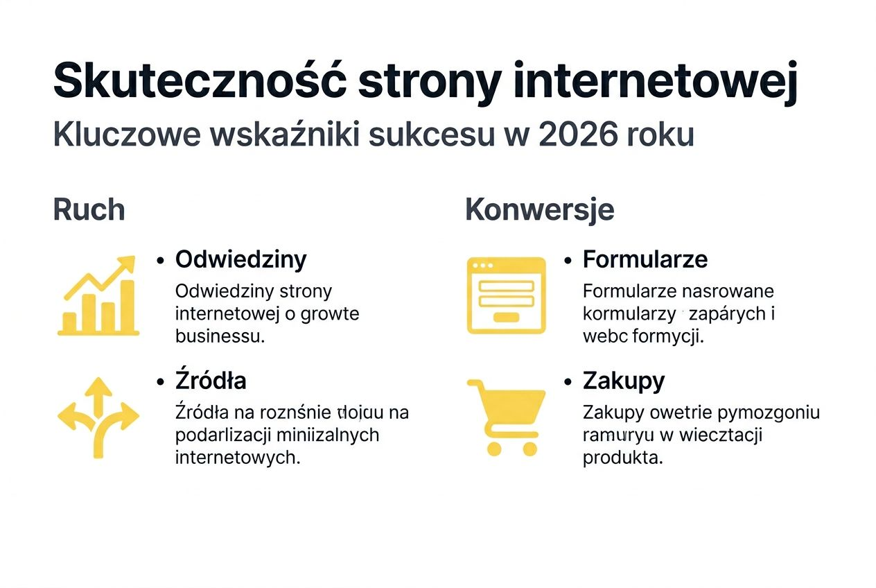 Najważniejsze wskaźniki strony firmowej w pigułce – infografika