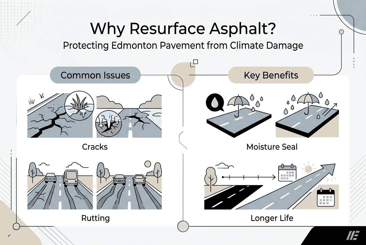Infographic outlining resurfacing issues and benefits