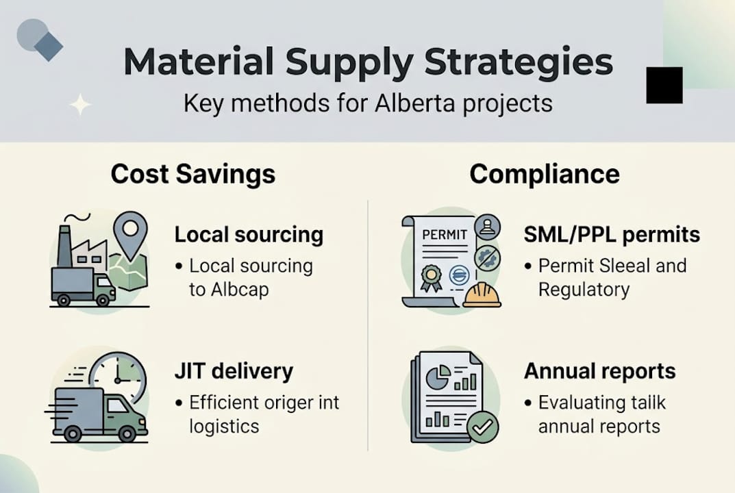 Infographic material supply strategies and compliance