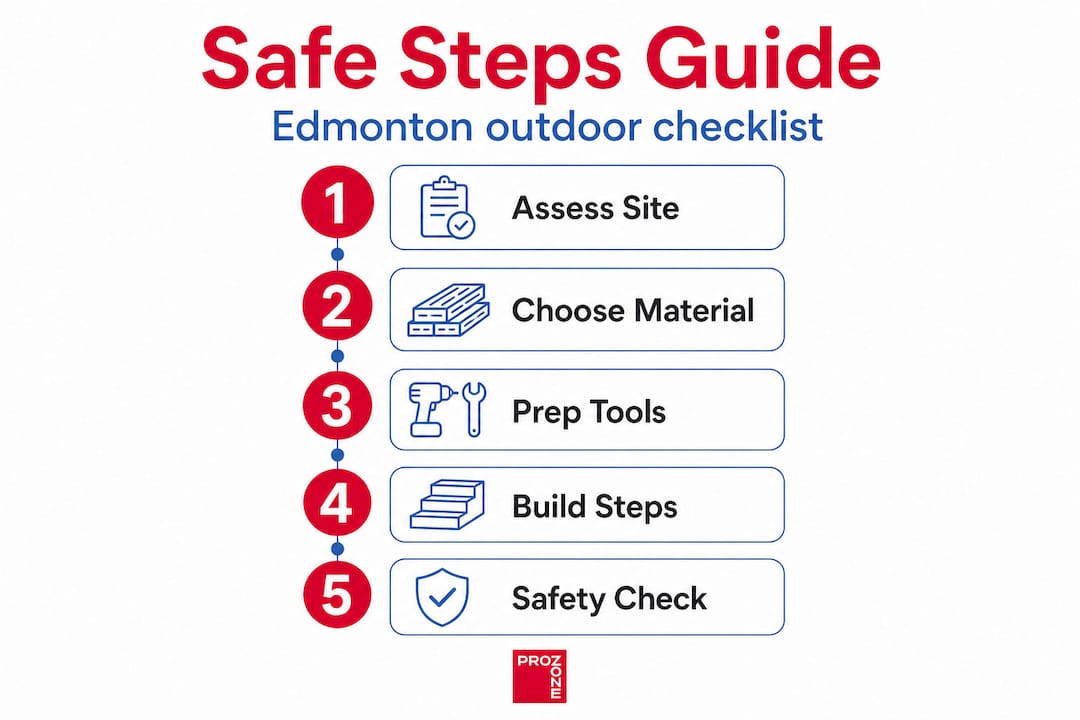 Infographic showing step-by-step safe outdoor checklist