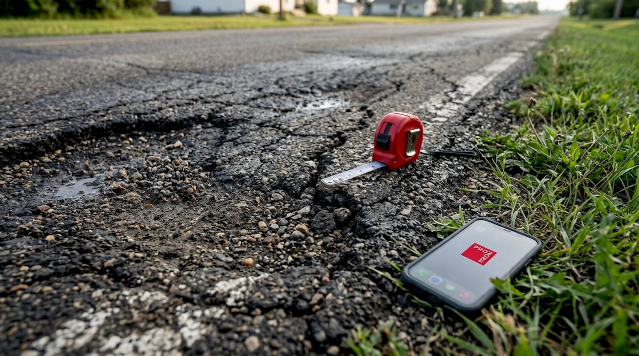 Close-up of Alberta pavement distress types