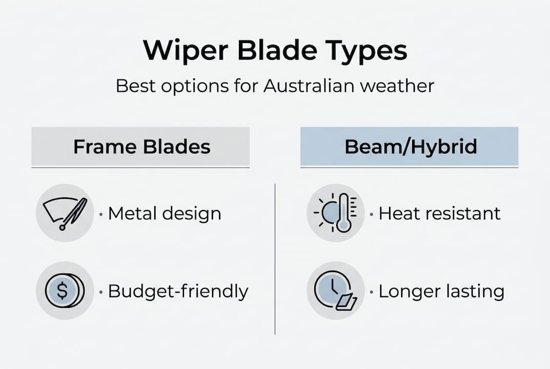 Infographic comparing wiper blade types