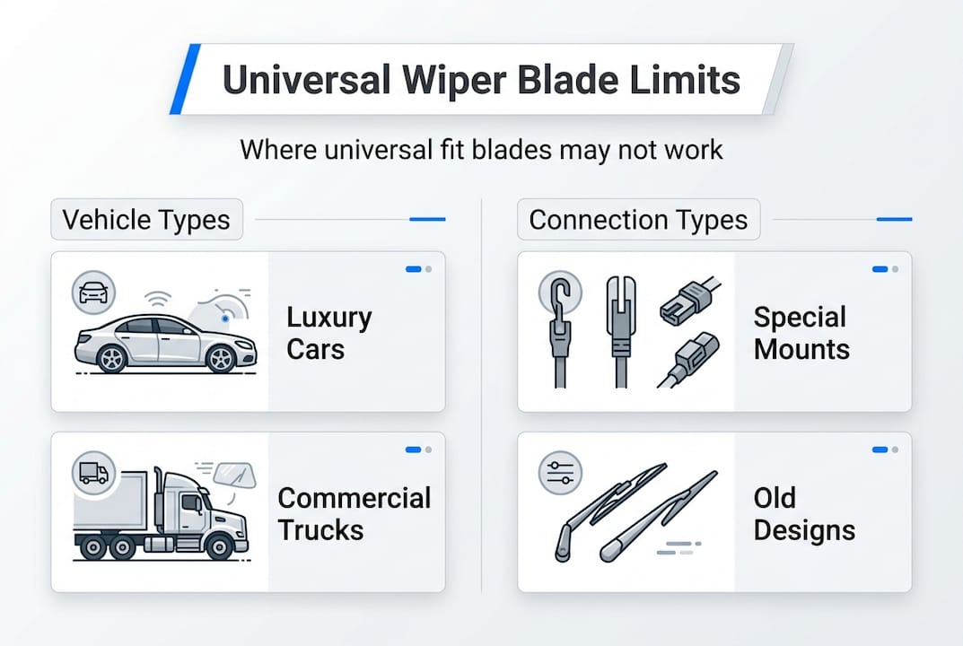 Infographic of universal wiper blade fitting limits