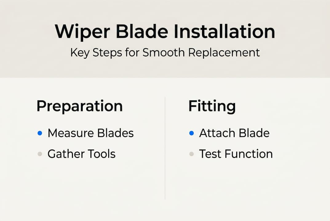 Infographic of wiper installation process steps