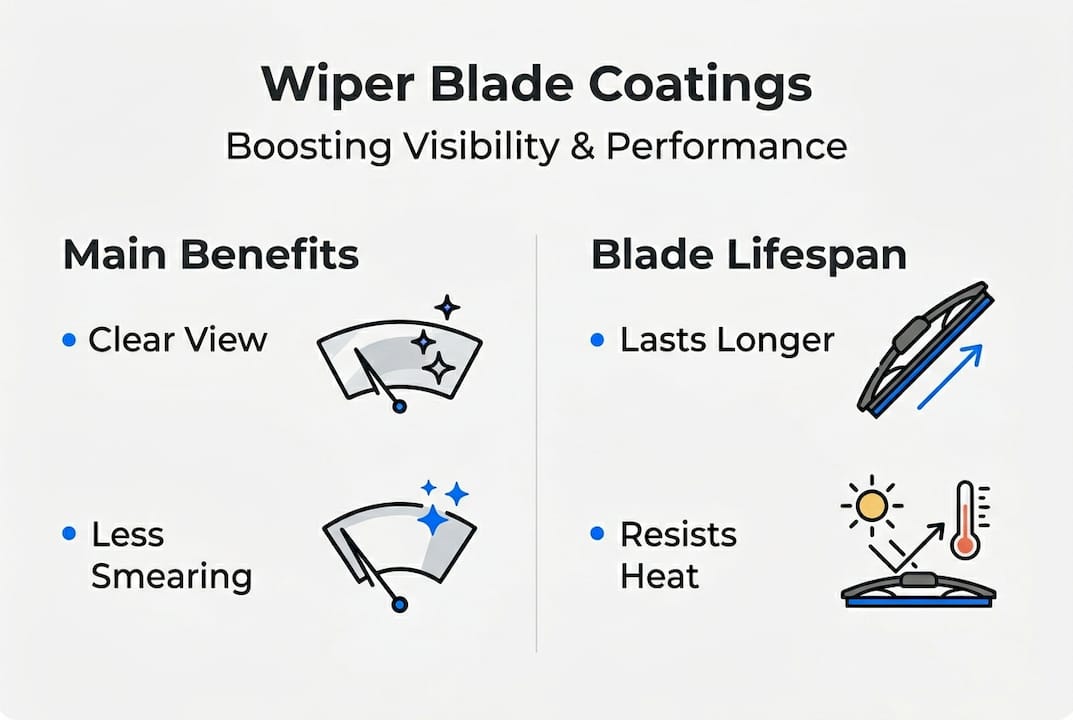 Infographic on wiper coating benefits and durability