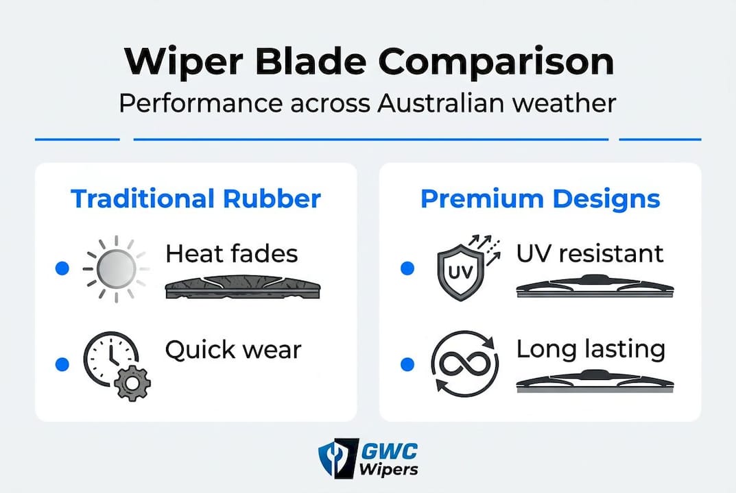 Infographic comparing wiper blade performance