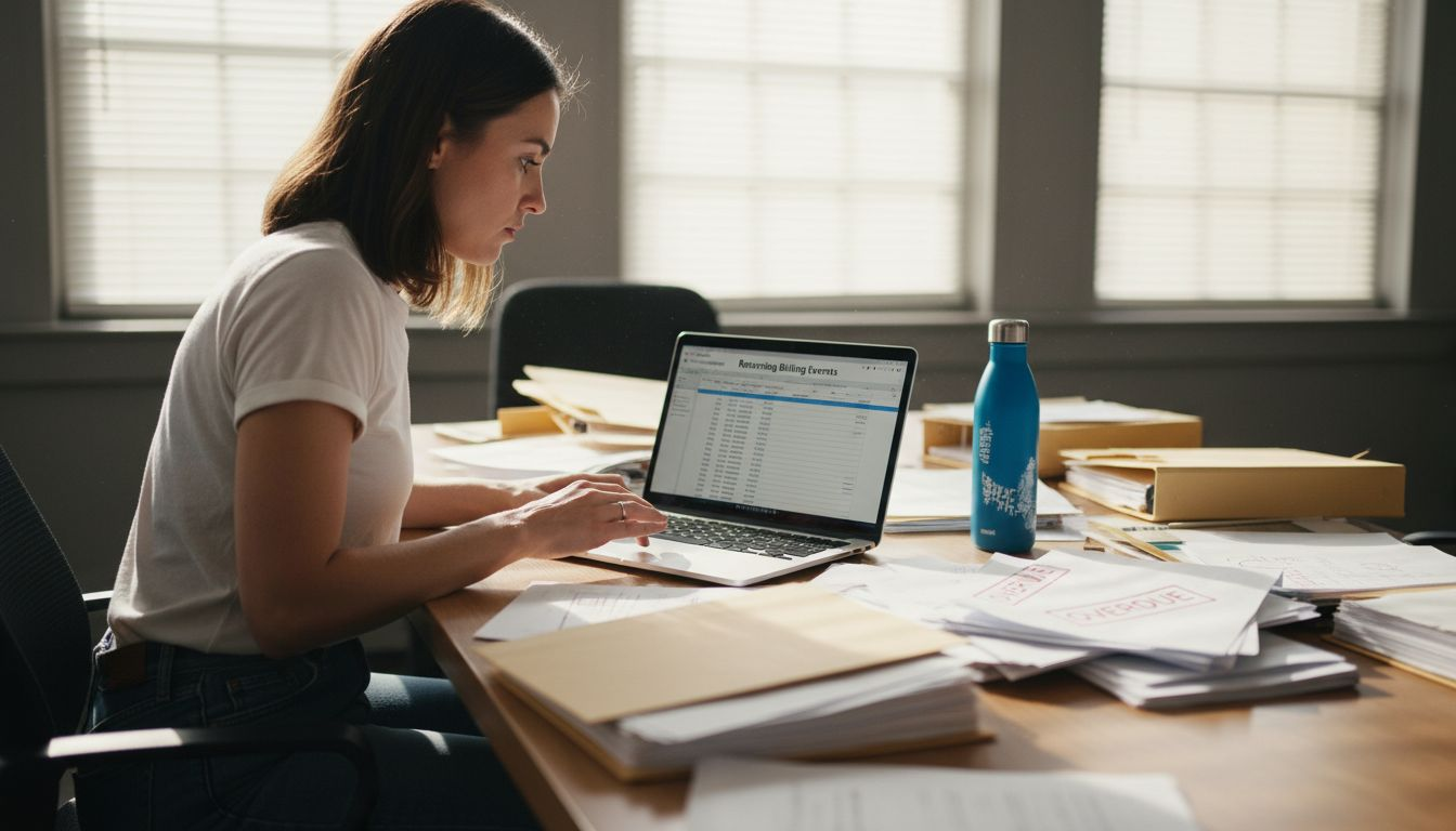 Billing manager reviews recurring SaaS invoices