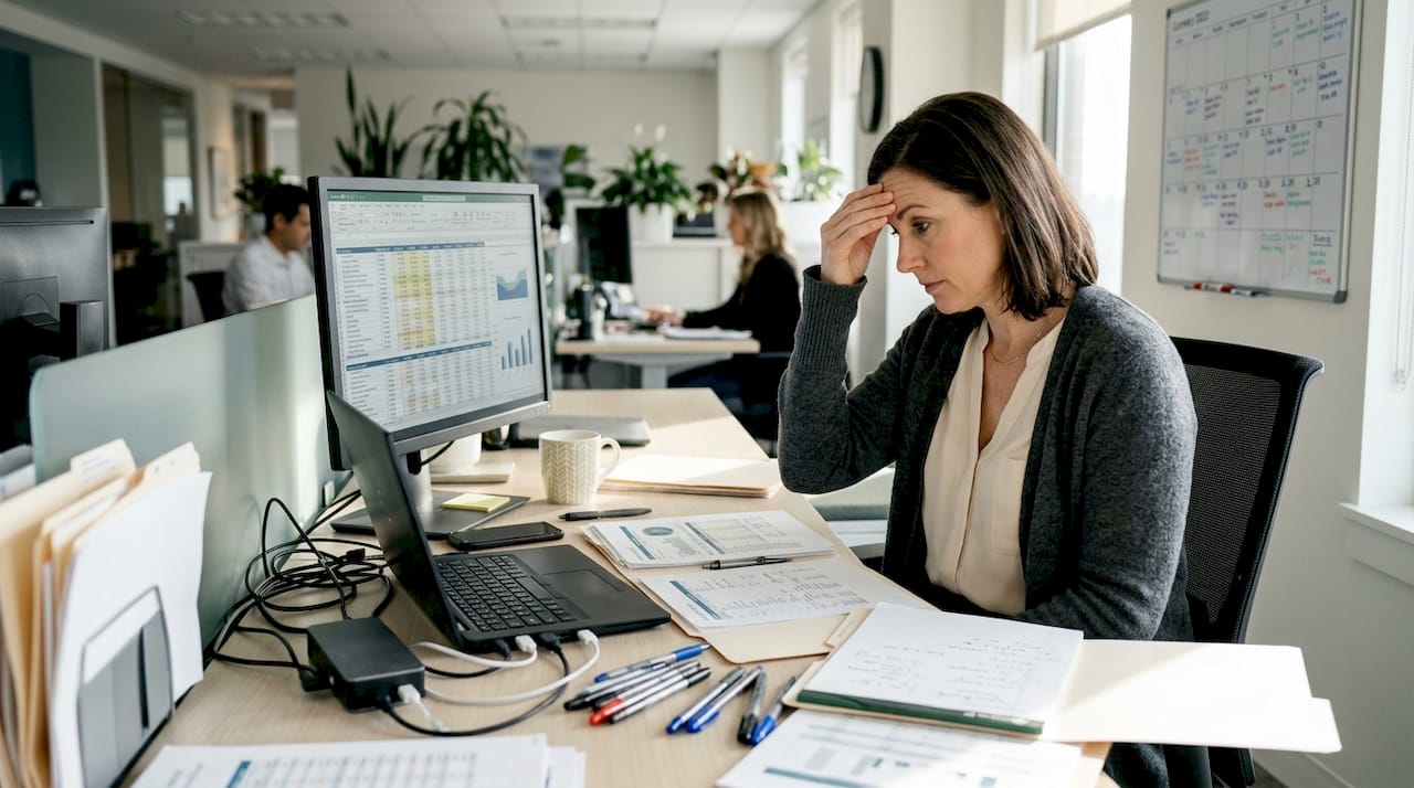 Finance manager struggling with manual tracking